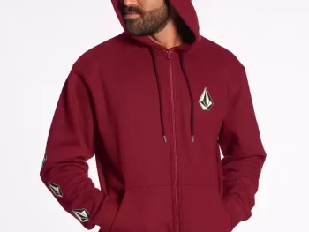 Hoodie zip Volcom Iconic Stone