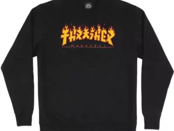 Crewneck Thrasher Godzilla Flame