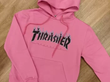 Hoodie Thrasher Black Flame Girl