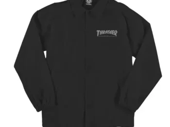 Coach Jacket Thrasher Negro