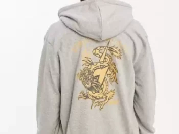 Hoodie Zip Lightning Bolt Dragon