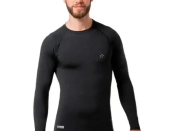 Remera Térmica Manga Larga Alaska Chubut Black Hombre AH0101-100