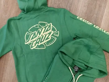 Hoodie Zip Santa Cruz Logo Kid