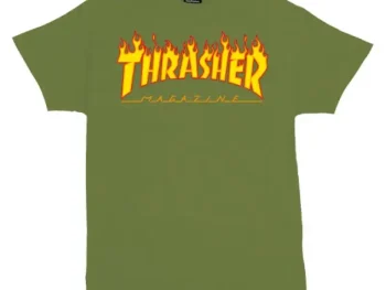 Remera Thrasher Flame Verde