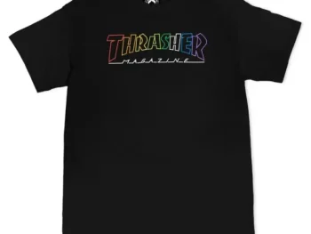 Remera Thrasher Outline rainbow