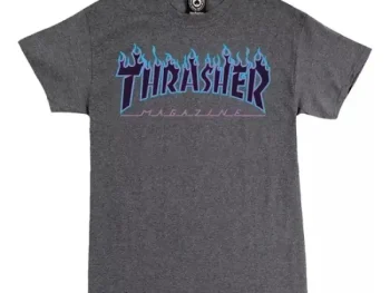 Remera Thrasher Purple Flame Girl