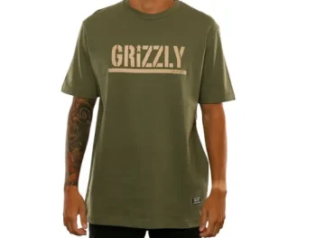 Remera Grizzly Og Stamp Verde