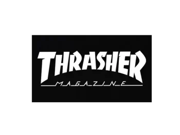 Sticker Thrasher Skatemag Medium Negro