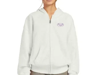 Hoodie Zip Roxy Stoked