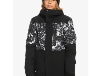 Campera Quiksilver Snow Mission Printed Negro Kid