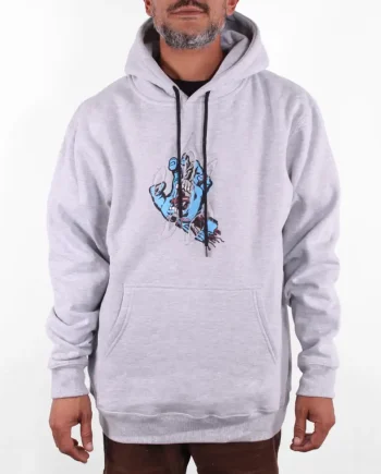 Hoodie Santa Cruz Torn Hand Gris