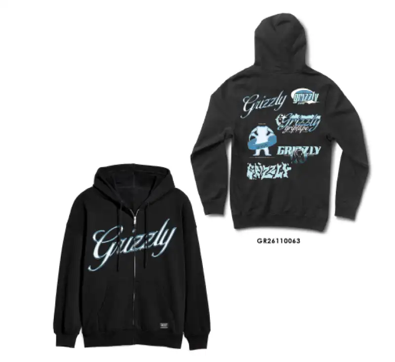Hoodie Zip Grizzly Glacier