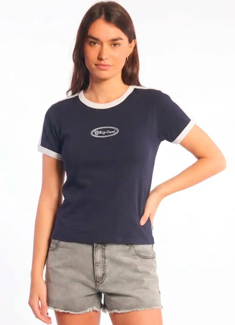 Remera Rip Curl Fitted Ringer Dalia